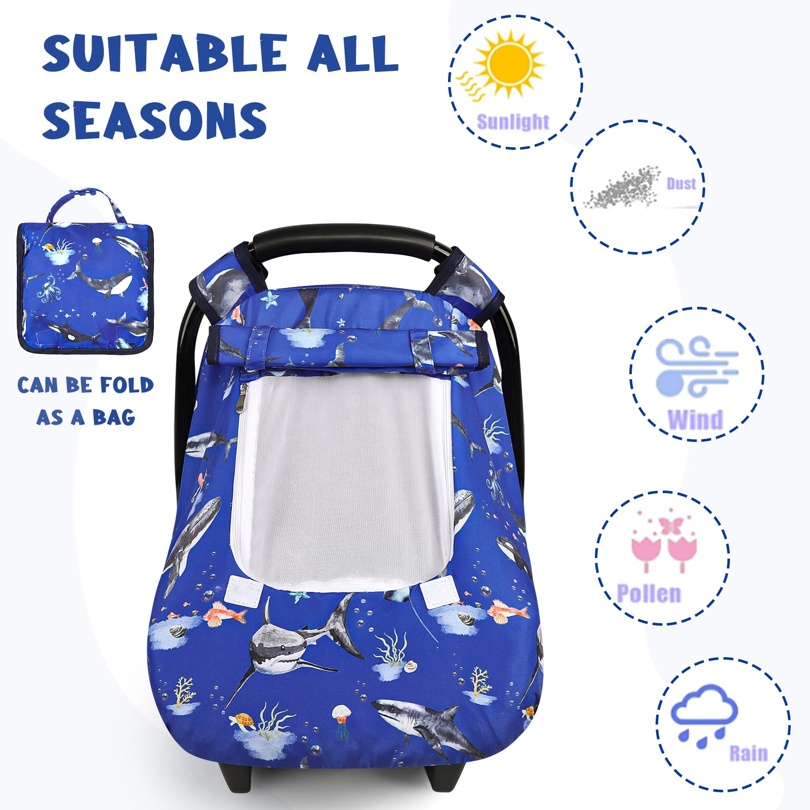 Pea Pod Ocean easy Velcro attachment for quick, secure fit