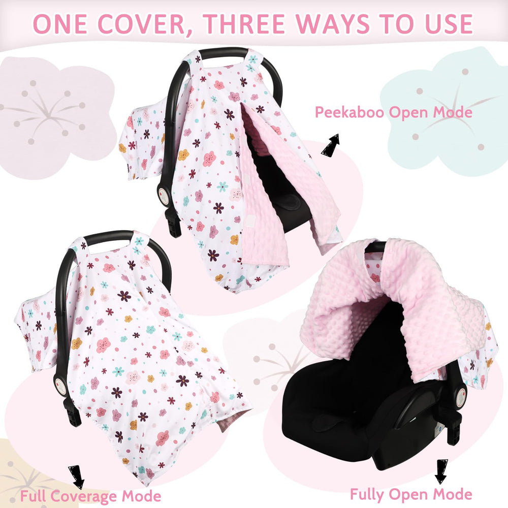 Pea Pod car seat cover in stroller use demonstrates versatile travel protection.