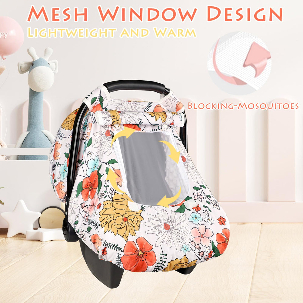 Pea Pod car seat cover Velcro attachment simplifies mounting to seats.