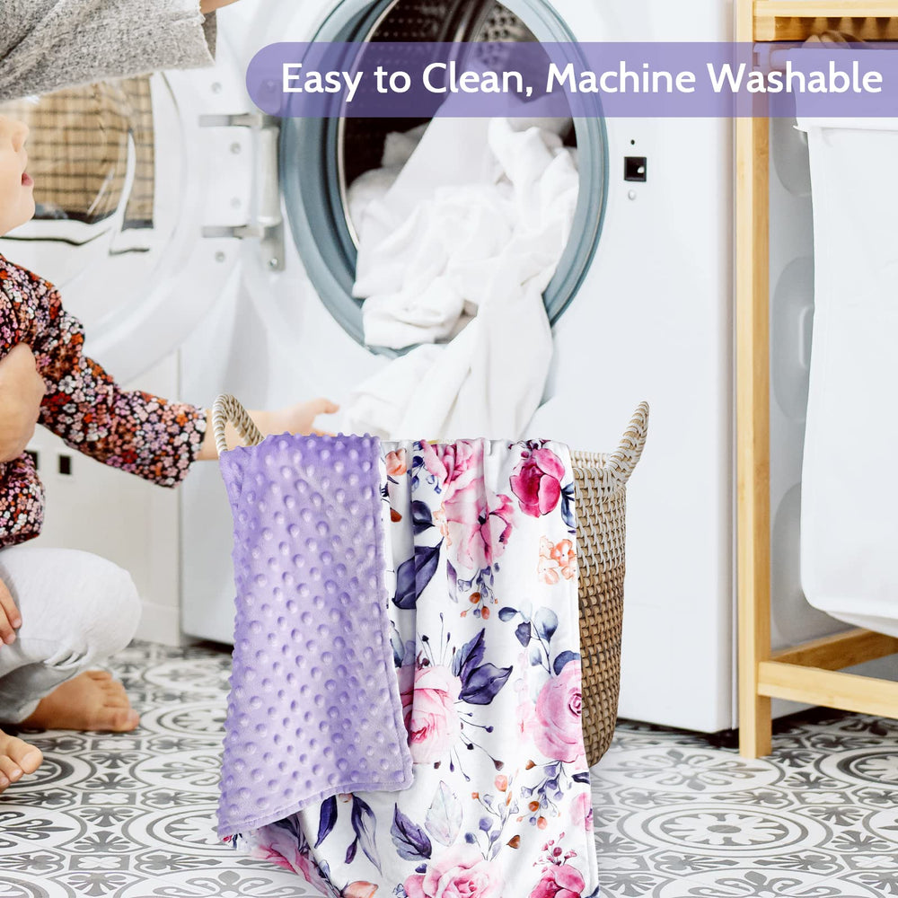 Pea Pod blanket care: gentle machine wash and cold tumble dry for easy upkeep.
