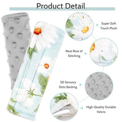 Pea Pod Daisy strap cover back view highlighting double-sided versatile design