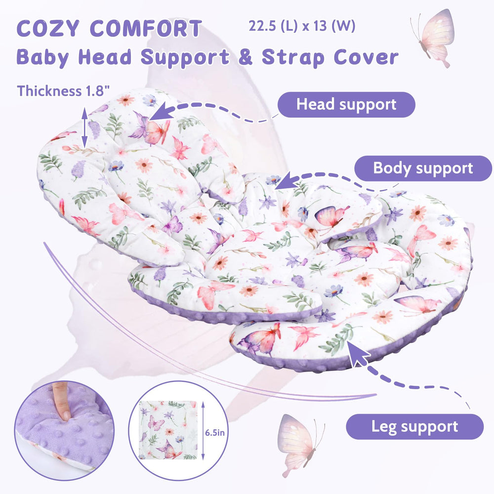 Pea Pod head-support-reversible showcased for newborn head stability.