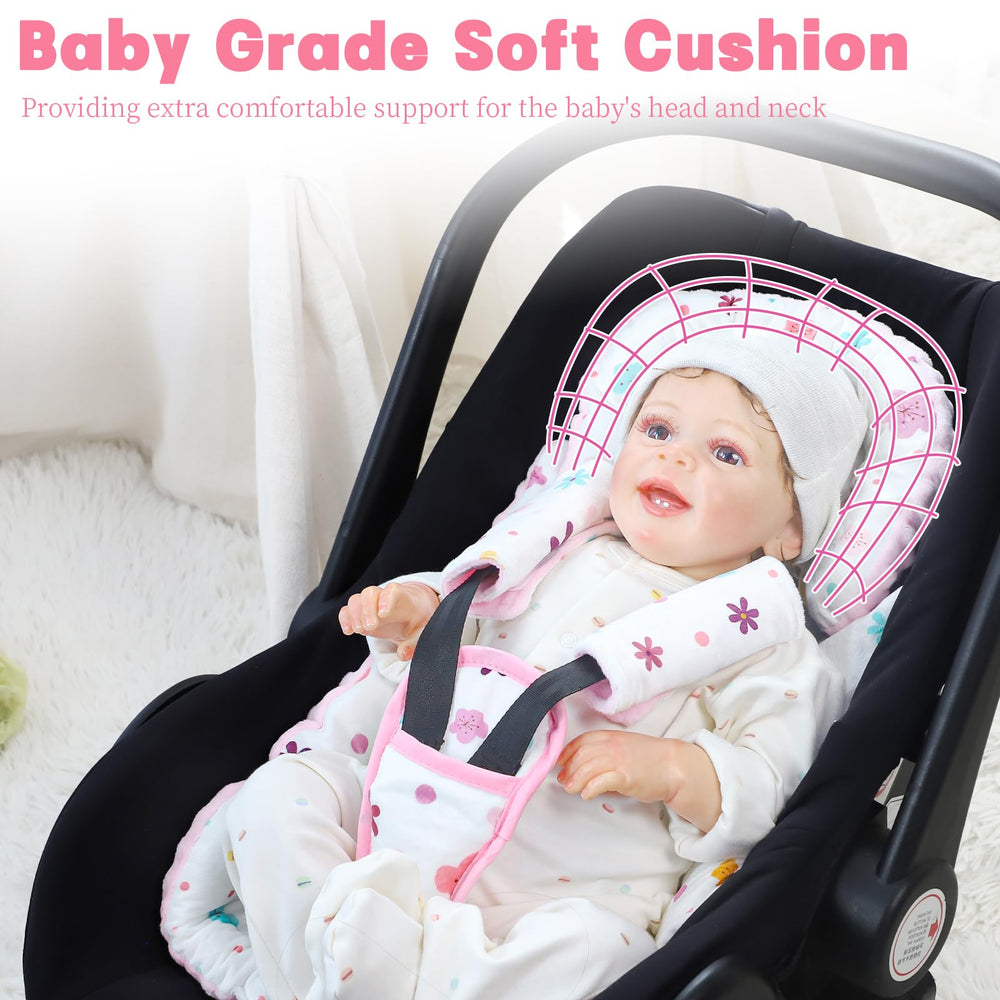 Pea Pod strap covers providing soft padding around the harness for comfort