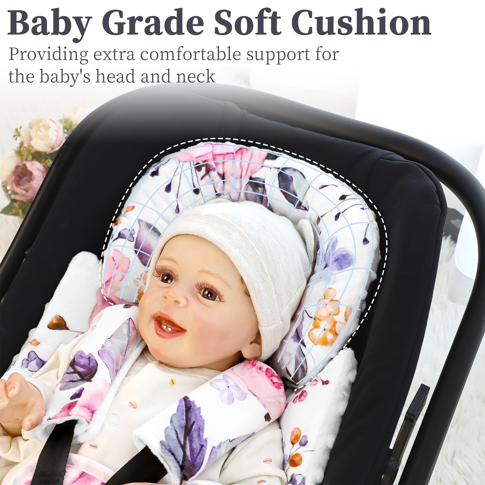 Pea Pod 3D minky cushion provides full-body support for preemies