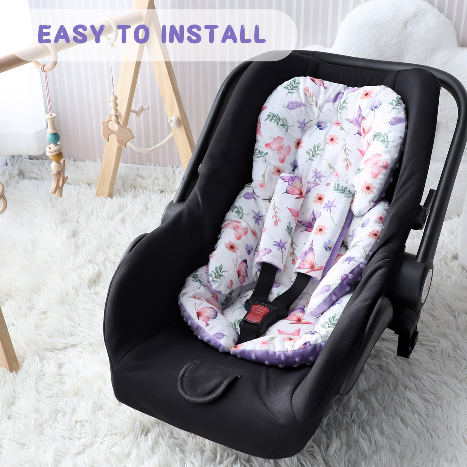 Pea Pod machine-washable care highlights easy cleaning for busy families.