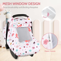 Pea Pod mesh window with zipper improves airflow and visibility for baby.