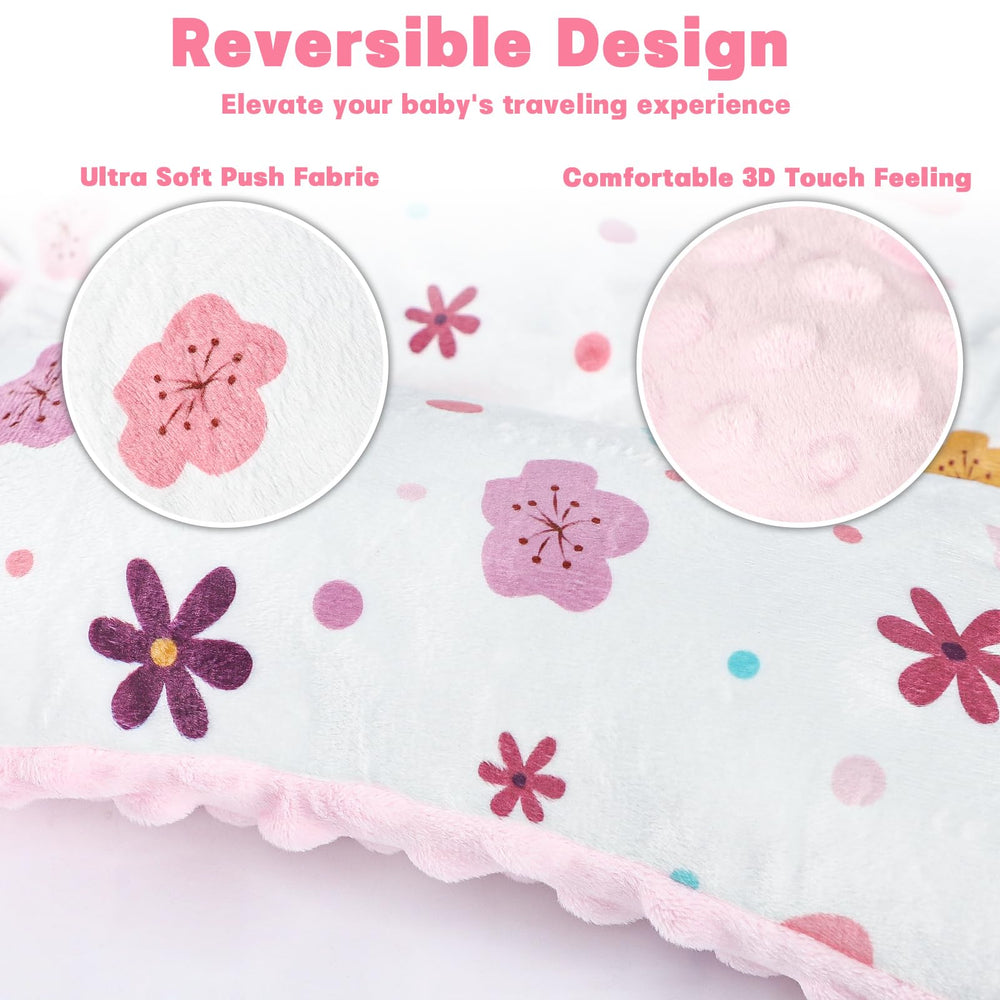 Pea Pod reversible minky dot side adds warmth and softness