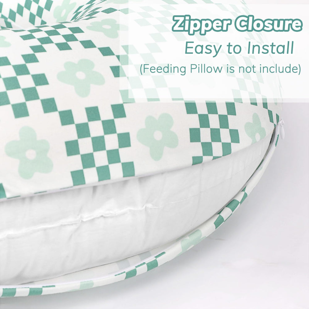 Pea Pod Minky nursing cover hidden zipper for secure pillow fit