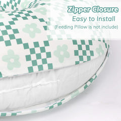 Pea Pod Minky nursing cover hidden zipper for secure pillow fit