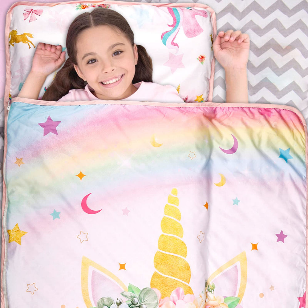 Pea Pod nap mat easy-care—machine wash cold.
