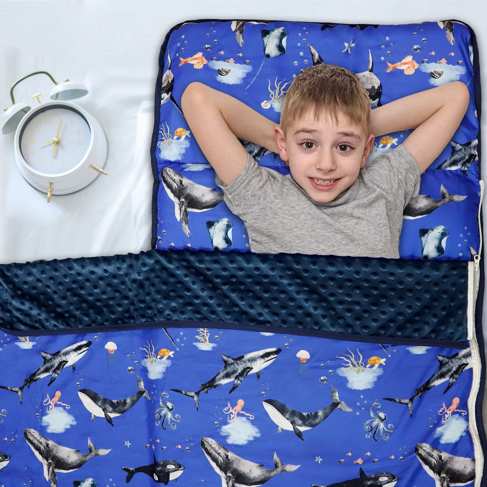 Pea Pod nap mat with velcro closures keeps contents secure