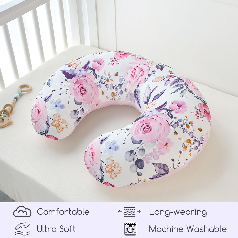 Pea Pod nursing pillow cover compatible with Boppy pillows for secure fit.