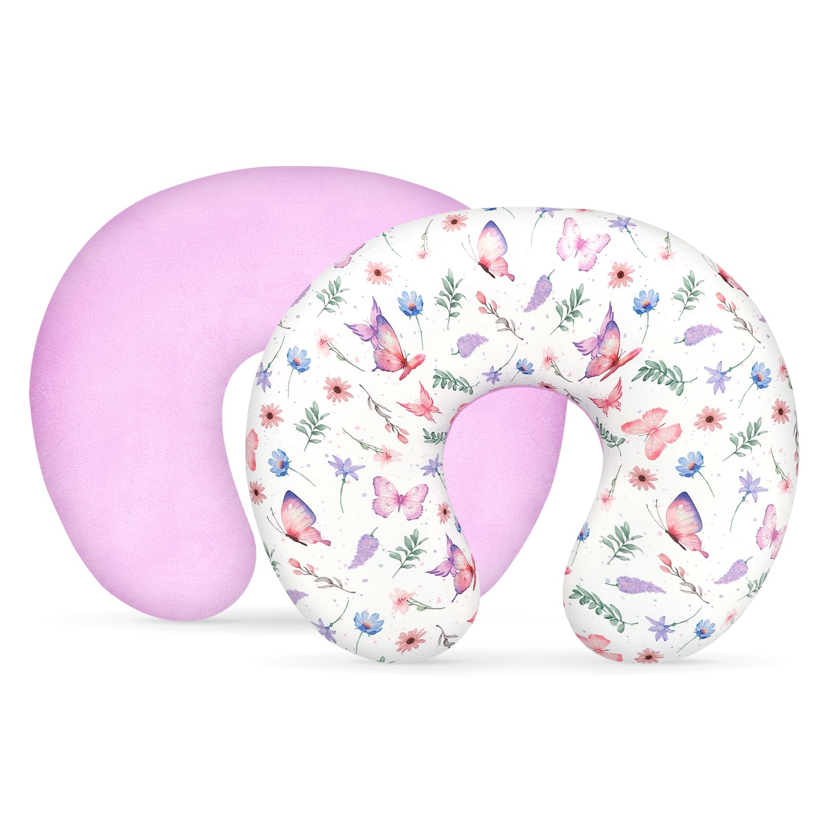 Pea Pod nursing pillow cover butterfly design adds cozy style for feeding time.