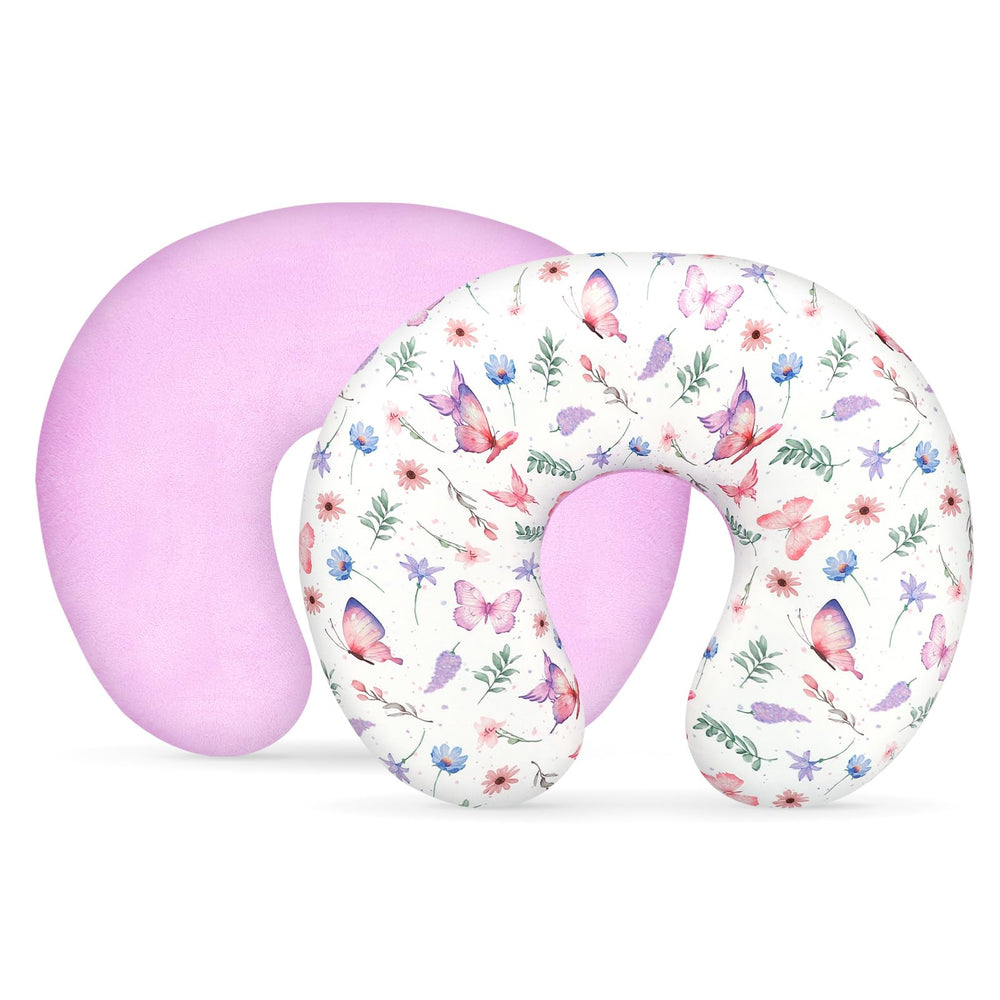 Pea Pod nursing pillow cover butterfly design adds cozy style for feeding time.
