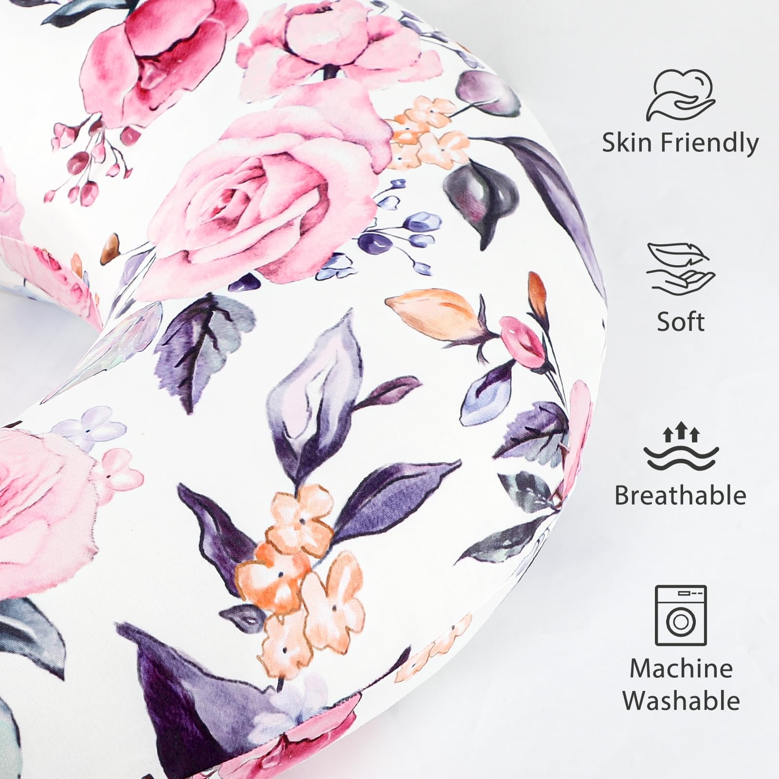Pea Pod floral pattern brightens nursery decor and baby's feeding space.