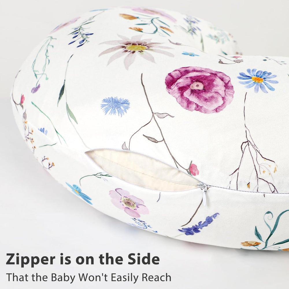 Pea Pod nursing pillow cover offers a snug universal fit for most feeding pillows
