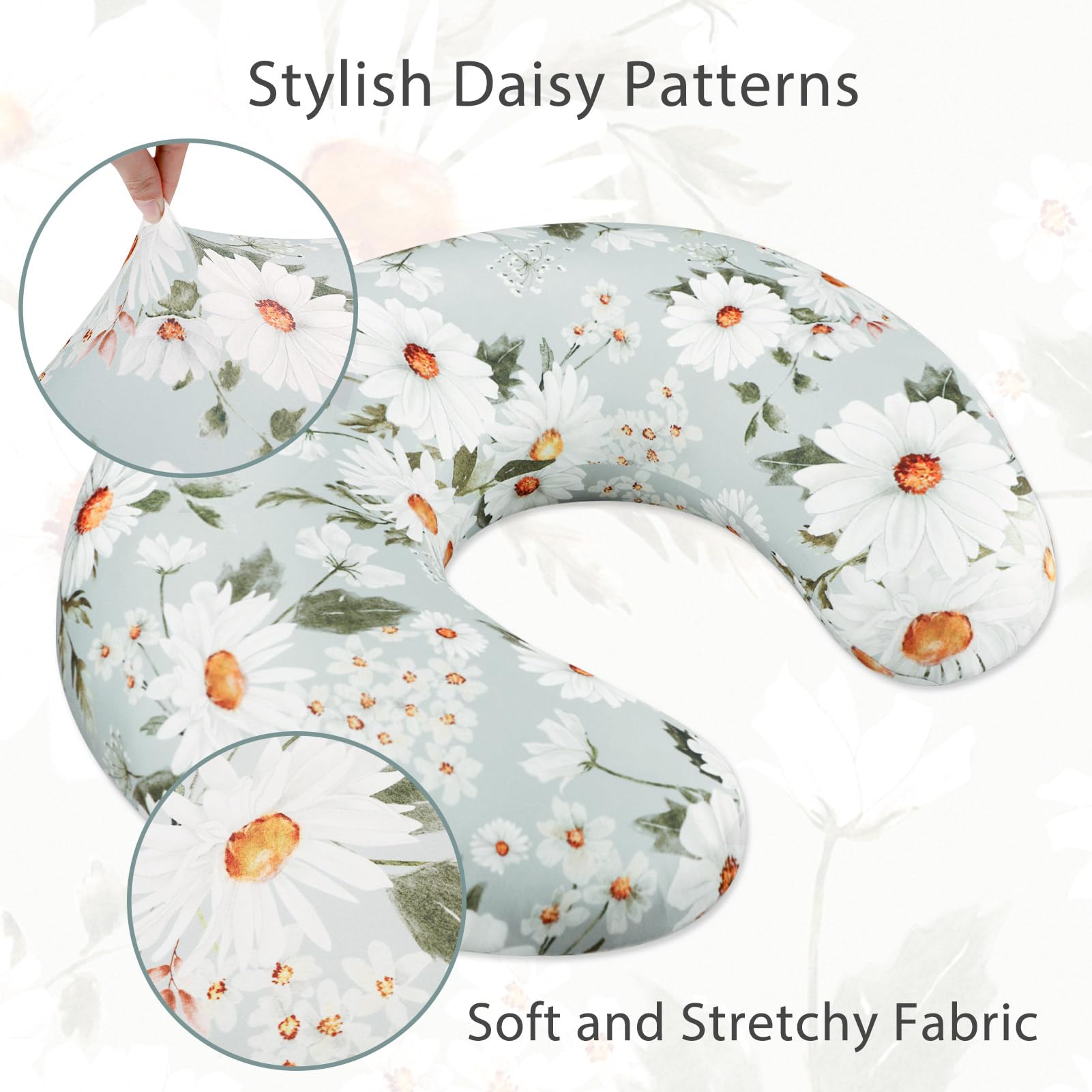 Pea Pod organic-knit fabric closeup shows ultra-soft, skin-friendly texture for gentle feeding sessions.