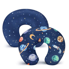 Pea Pod Outer Space cover closeup shows soft, breathable fabric.