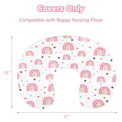 Pea Pod nursing pillow cover rainbow boppy-fit keeps pillow securely comfortable.