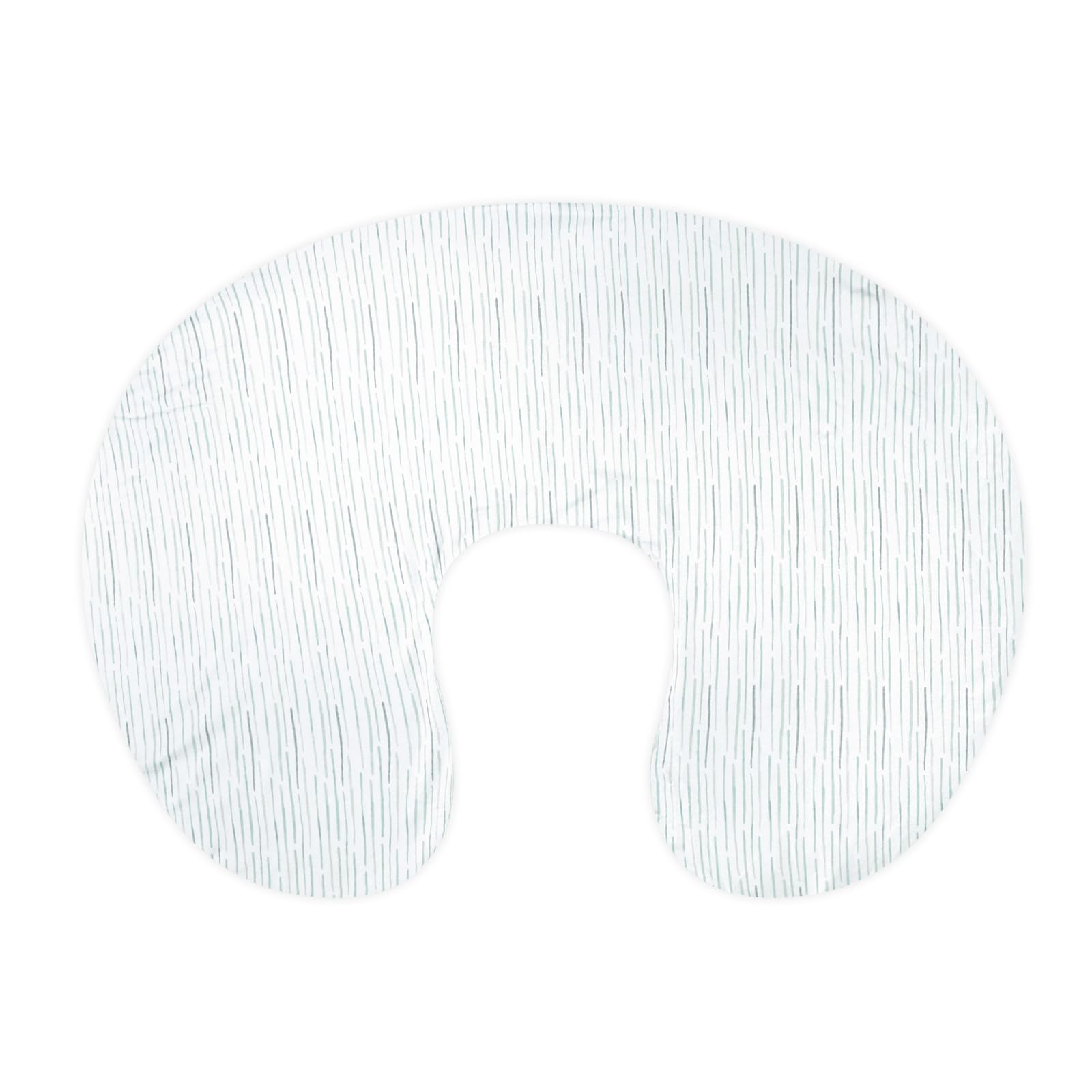 Pea Pod nursing pillow cover striped pattern shows stylish design for comfortable feeds.