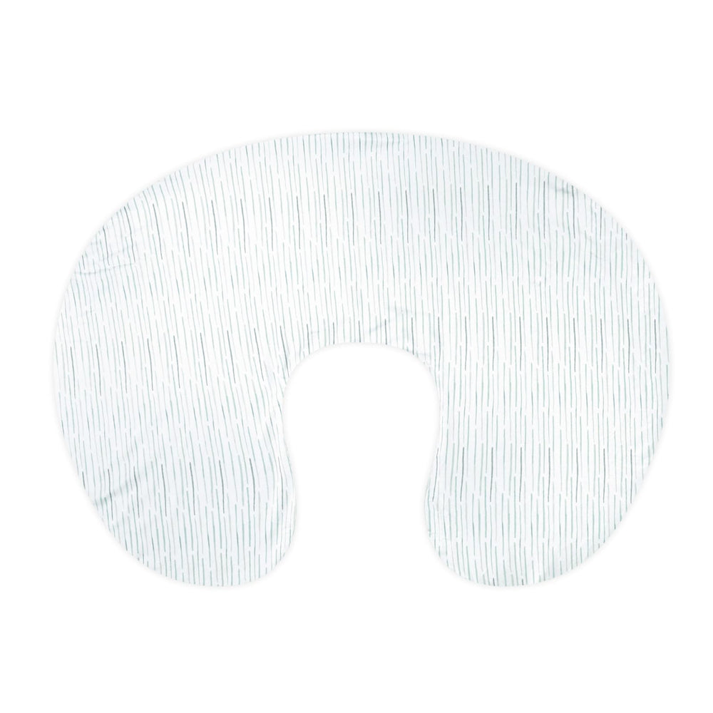 Pea Pod nursing pillow cover striped pattern shows stylish design for comfortable feeds.