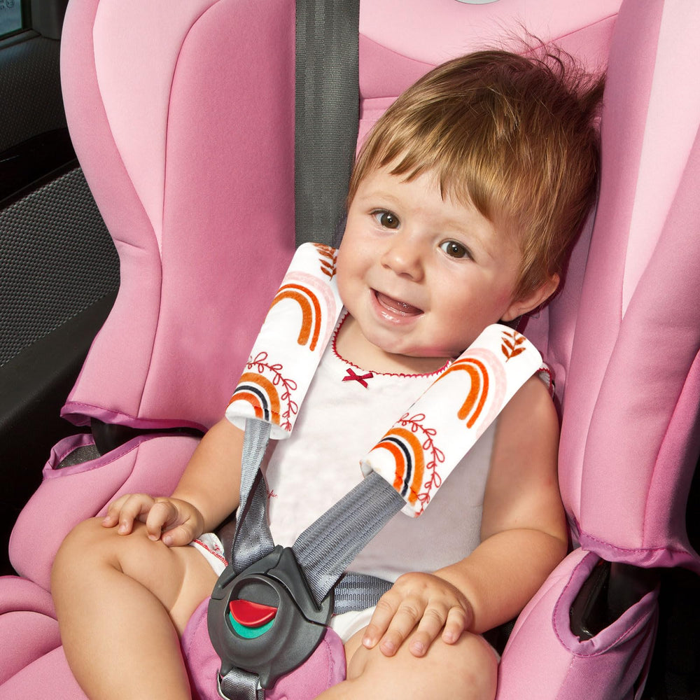 Pea Pod rainbow stitched detail highlights quality and durability in design.