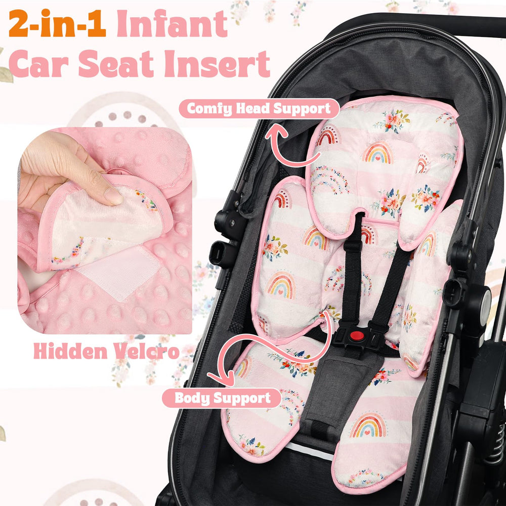 Pea Pod soft flannel and Minky dot fabric delivers cozy touch against baby skin.