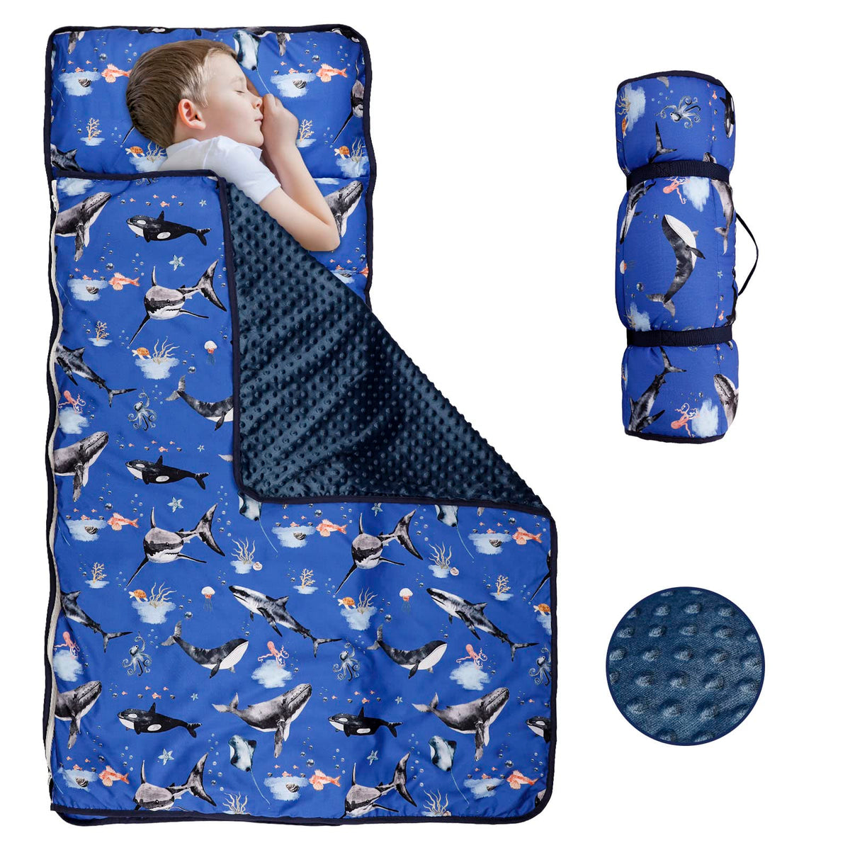 Pea Pod toddler nap mat with removable pillow for cozy daycare naps