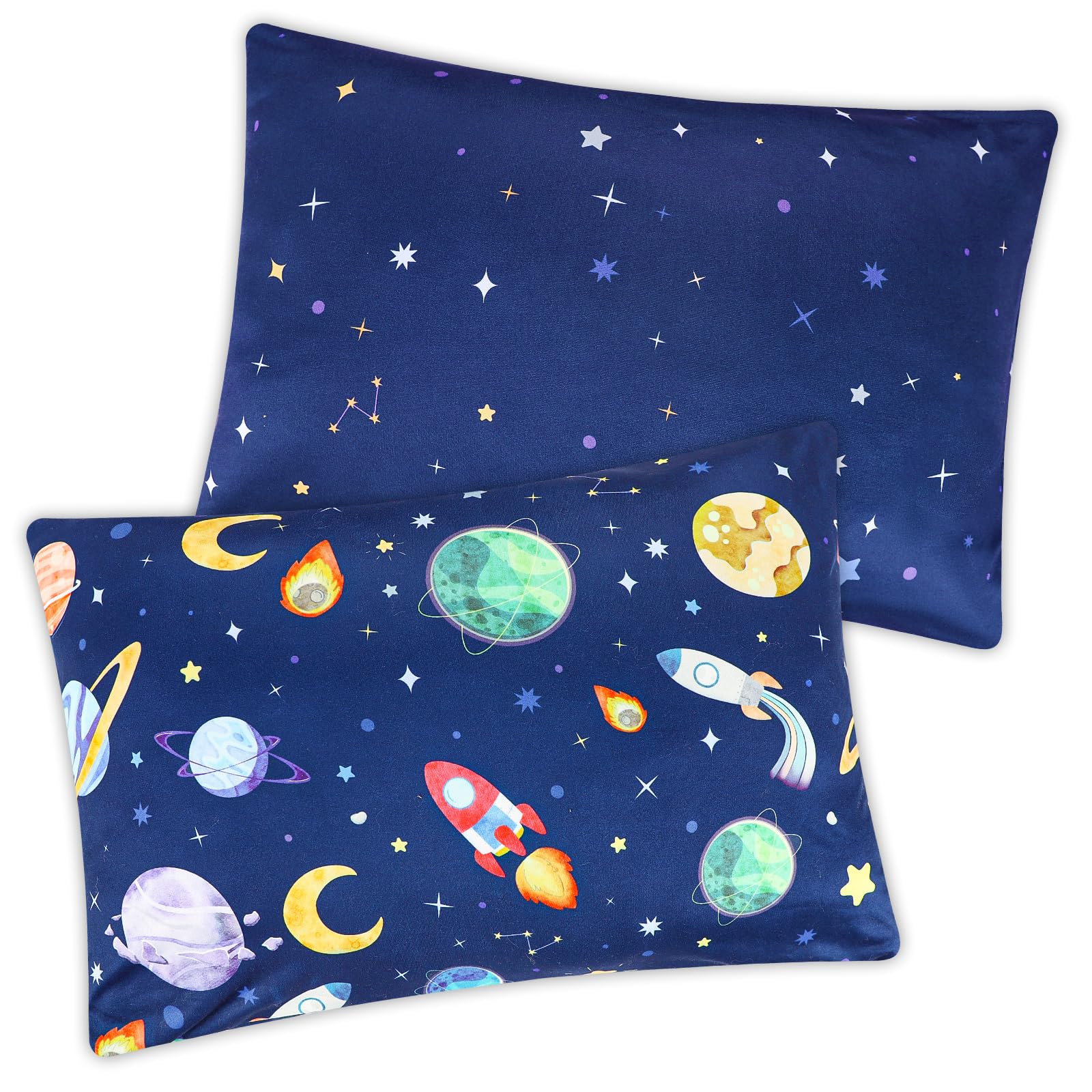 Pea Pod unicorn design toddler pillowcase in silky-soft milk silk for gentle sleep