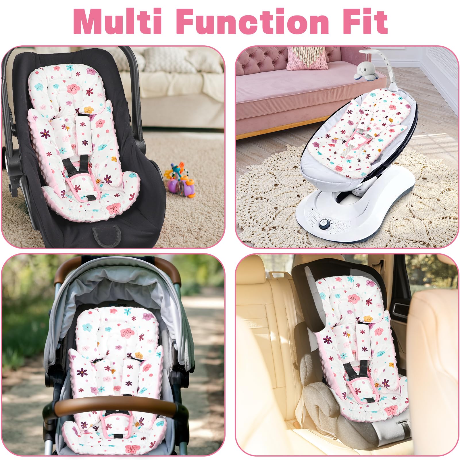 Pea Pod universal fit works with car seats, strollers, and bouncers