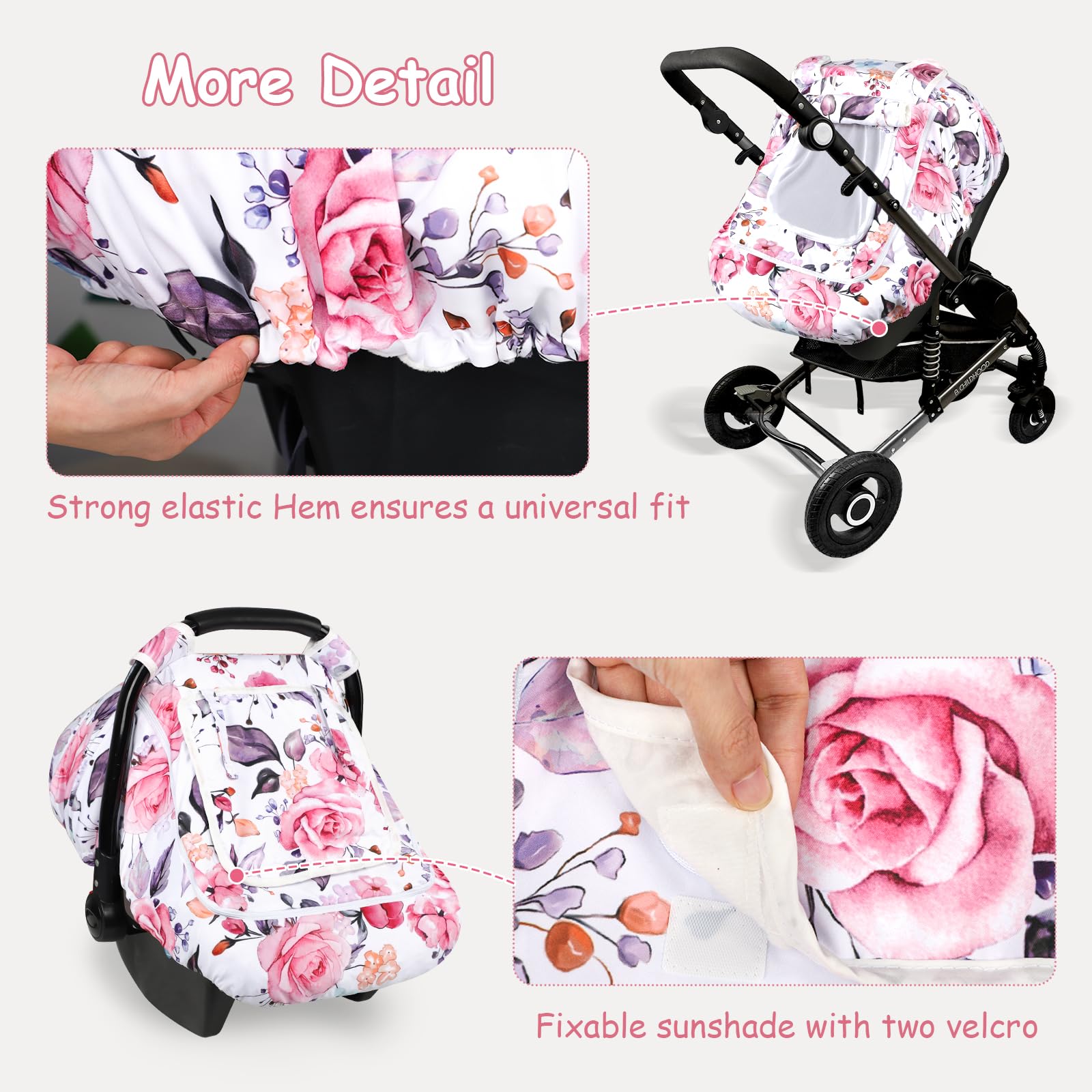 Pea Pod winter car seat cover stroller compatibility: versatile for car seat and stroller use