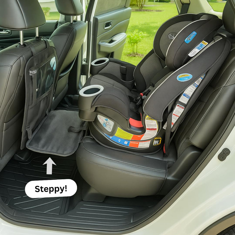 Peace of Mind Steppy footrest in use with 60-lb capacity during drive