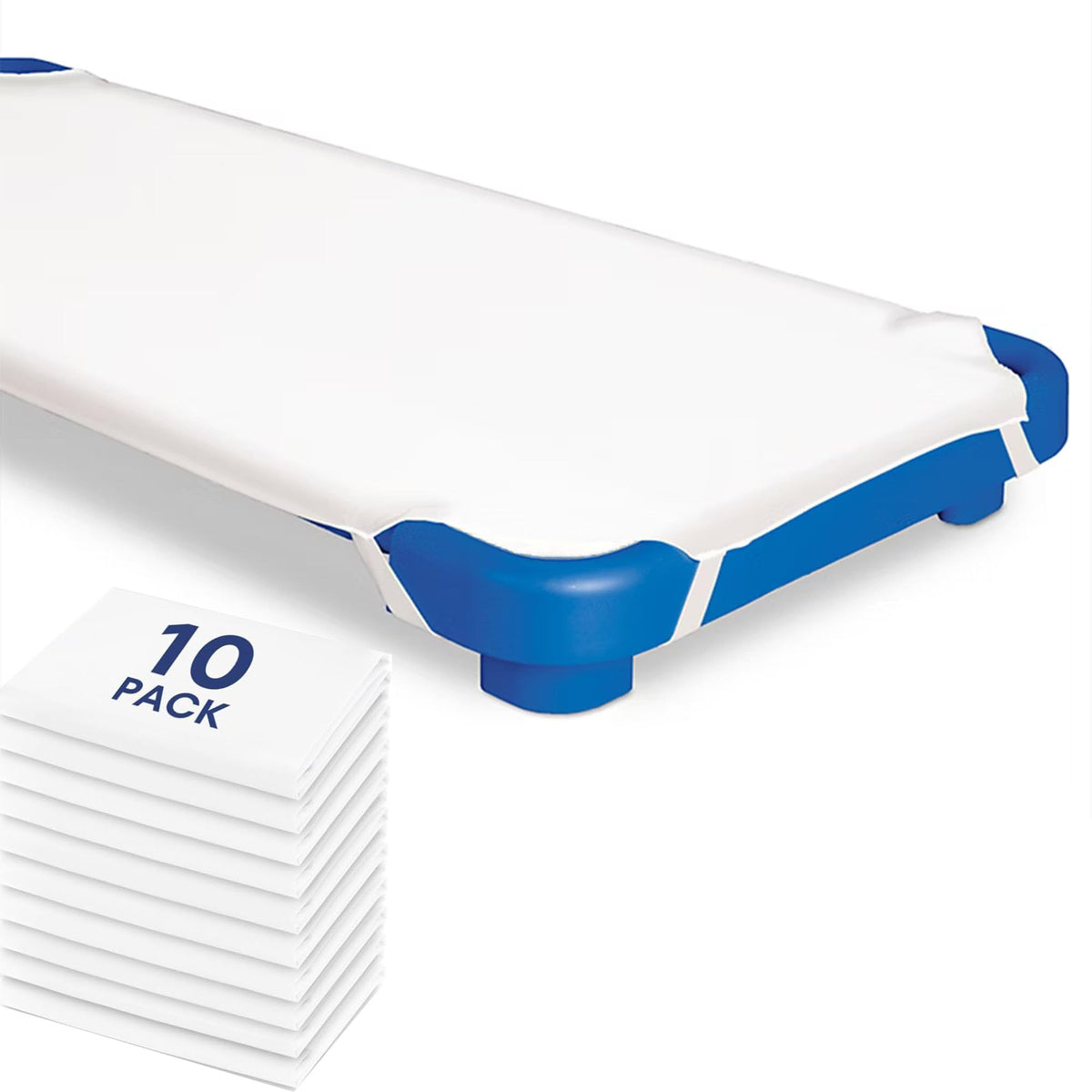 Peace Sleep Bedding daycare cot sheet front view for secure snug nap-time fit