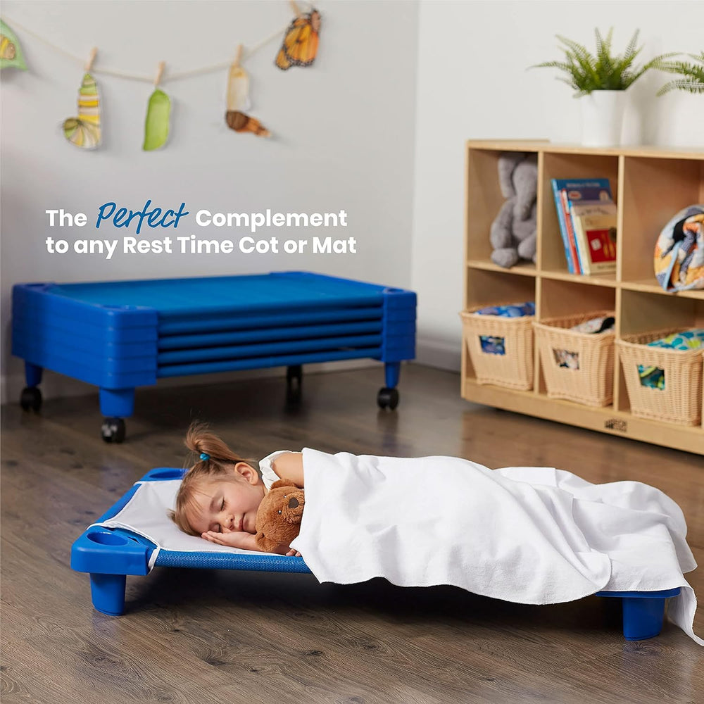 Peace Sleep Bedding color options add a welcoming touch to classrooms
