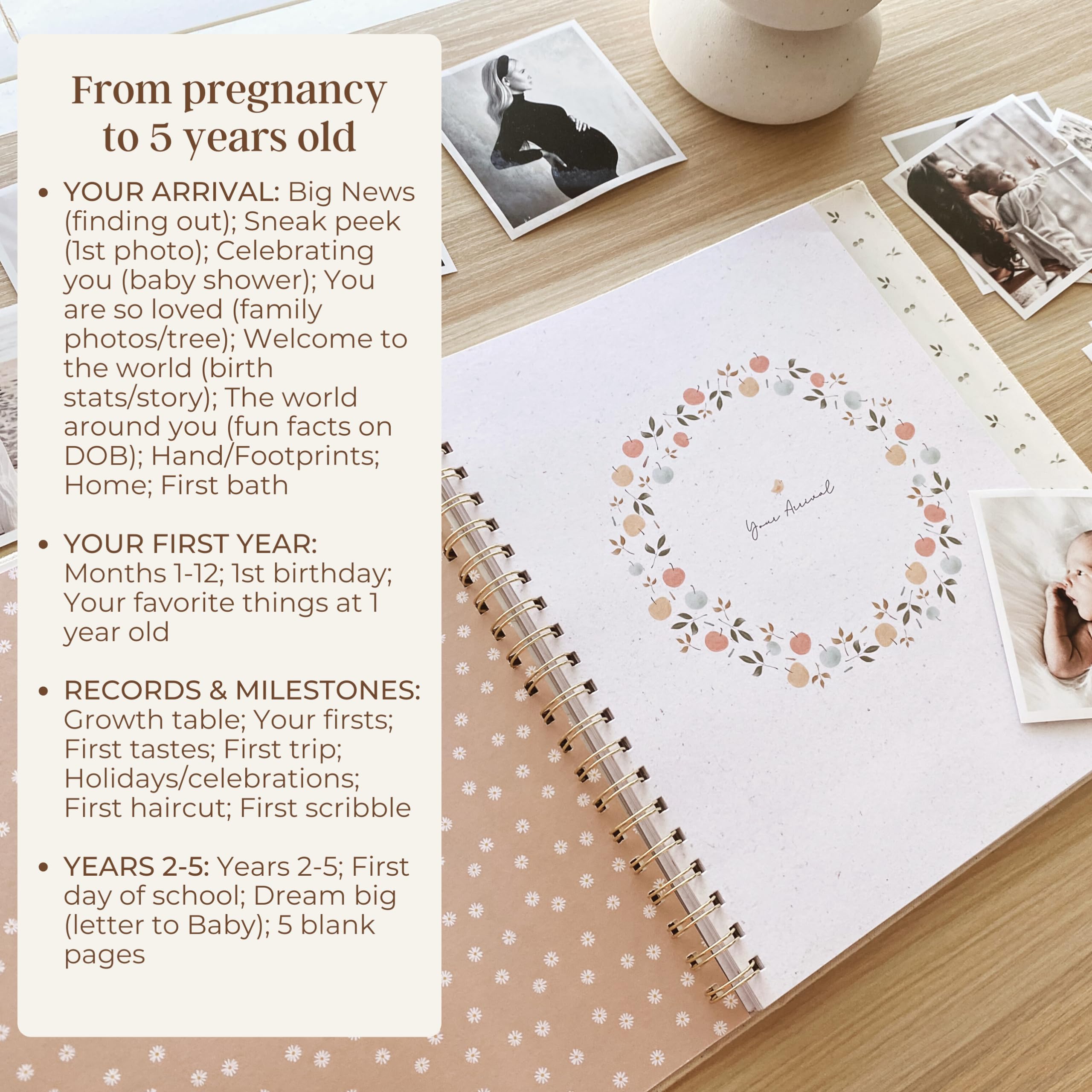 Peachly Baby Memory Book inclusive prompts for LGBTQ and adoptive families.