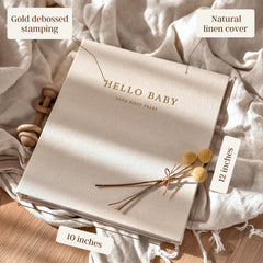 Peachly Baby Memory Book open prompts guide milestone storytelling.