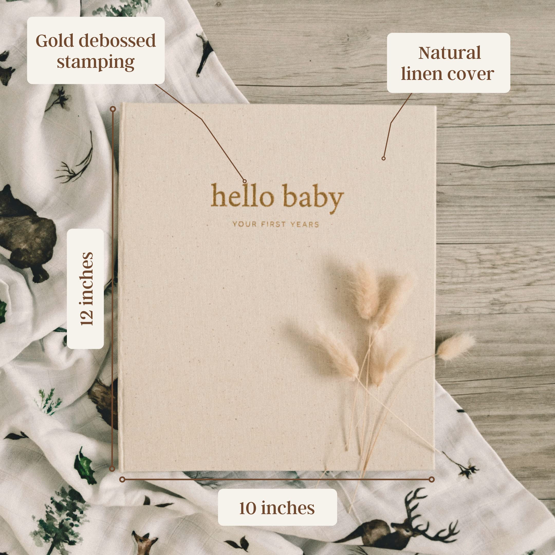 Peachly memory book pages closeup highlights thick 200gsm paper ideal for milestone entries.
