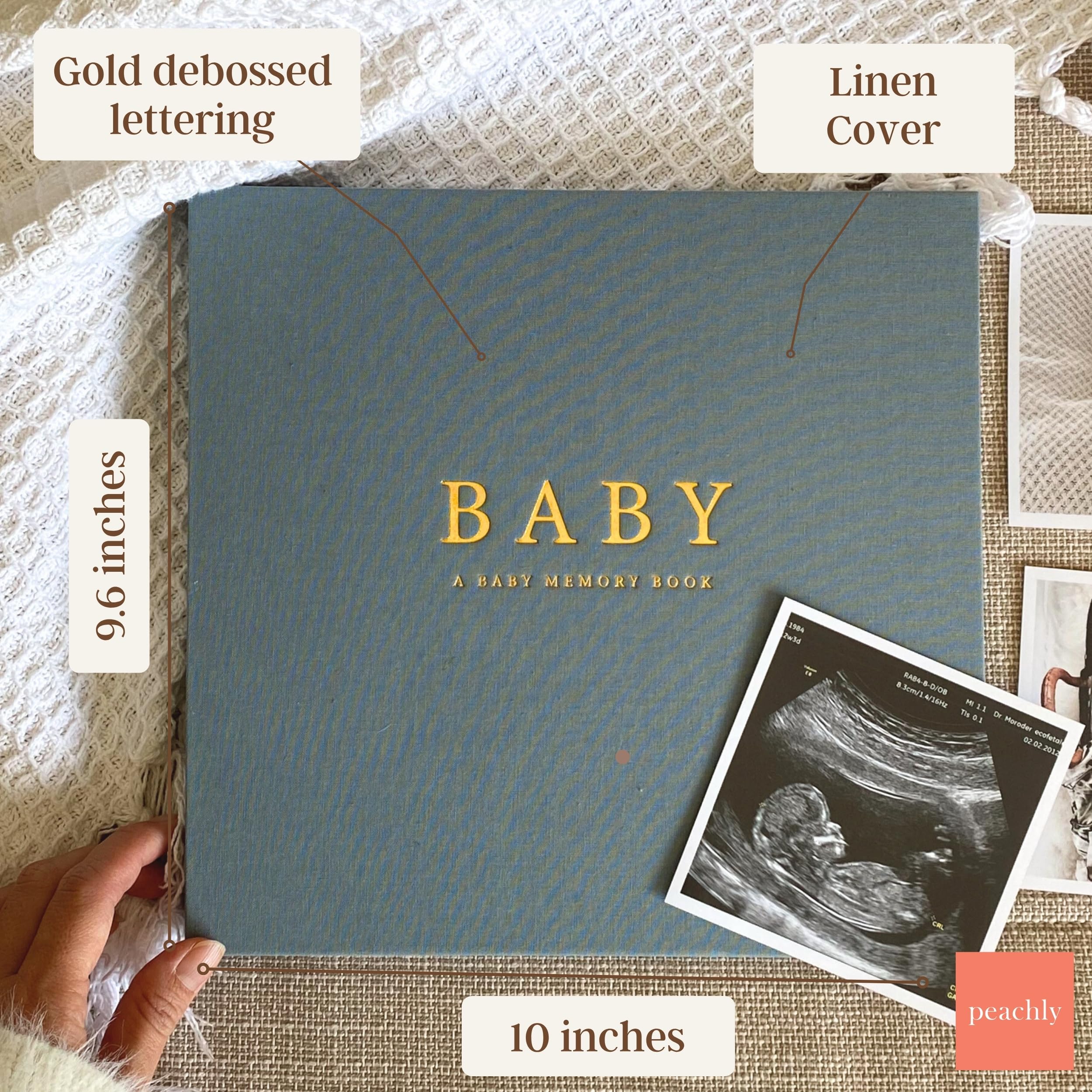 Peachly Finn 4x4 photo slots simplify photo layout for the baby book.
