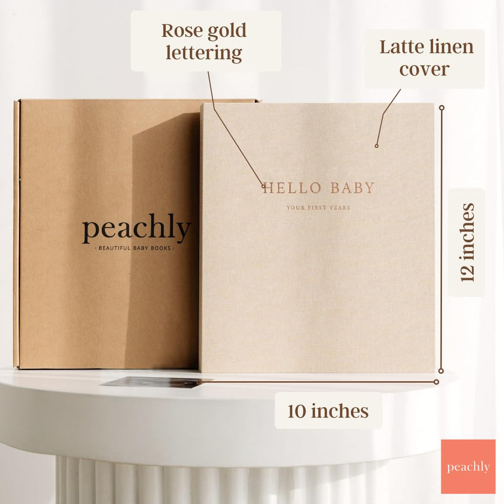 Peachly Fleur gold-stamped cover detail adds elegance to keepsakes