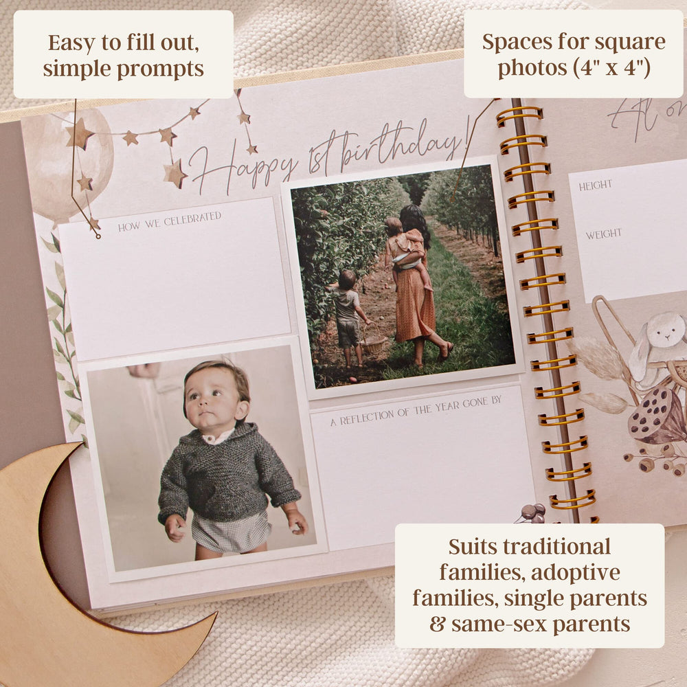 Peachly Haven acid-free pages ensure long-lasting milestones