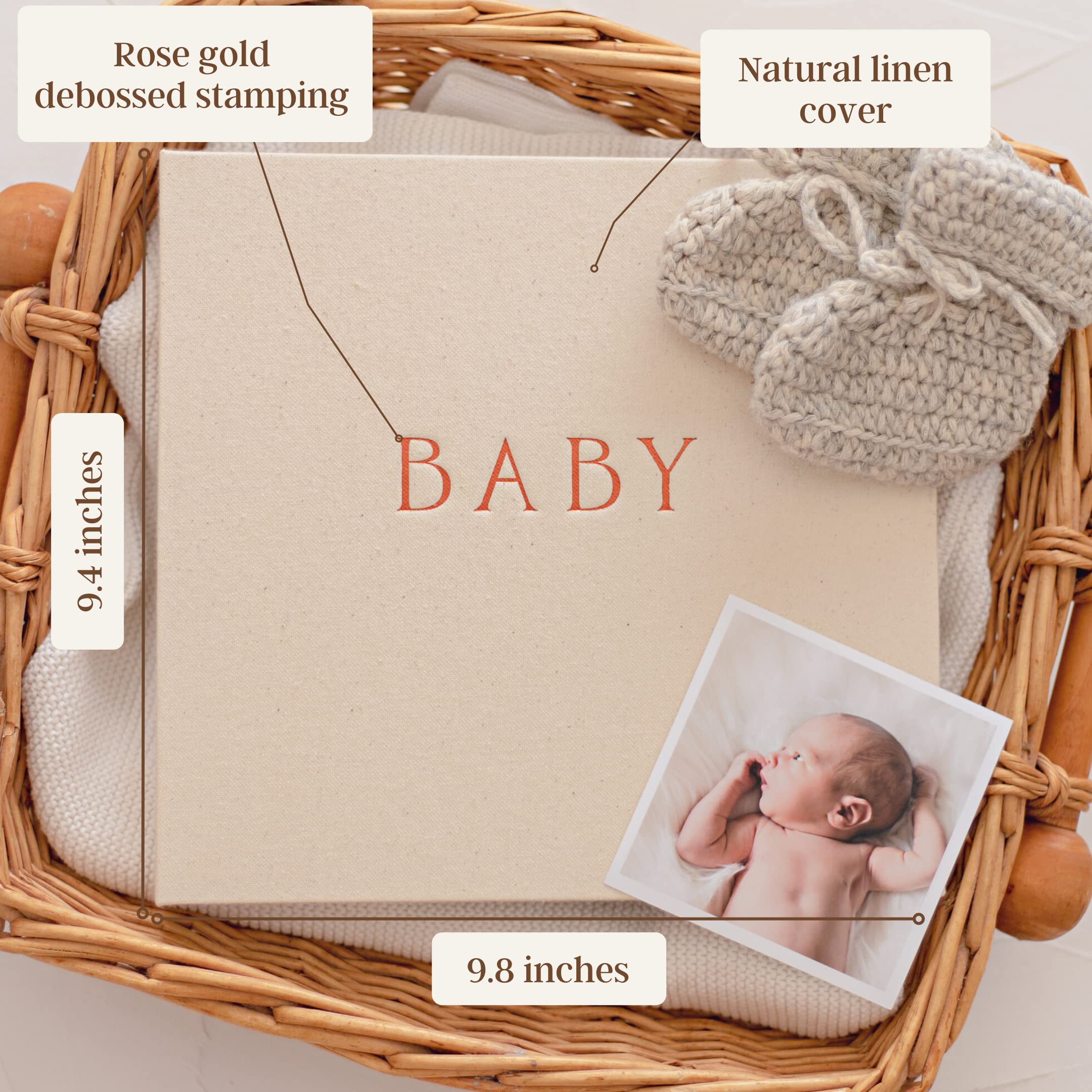 Peachly Haven gold embossing detail adds luxe touch to keepsakes