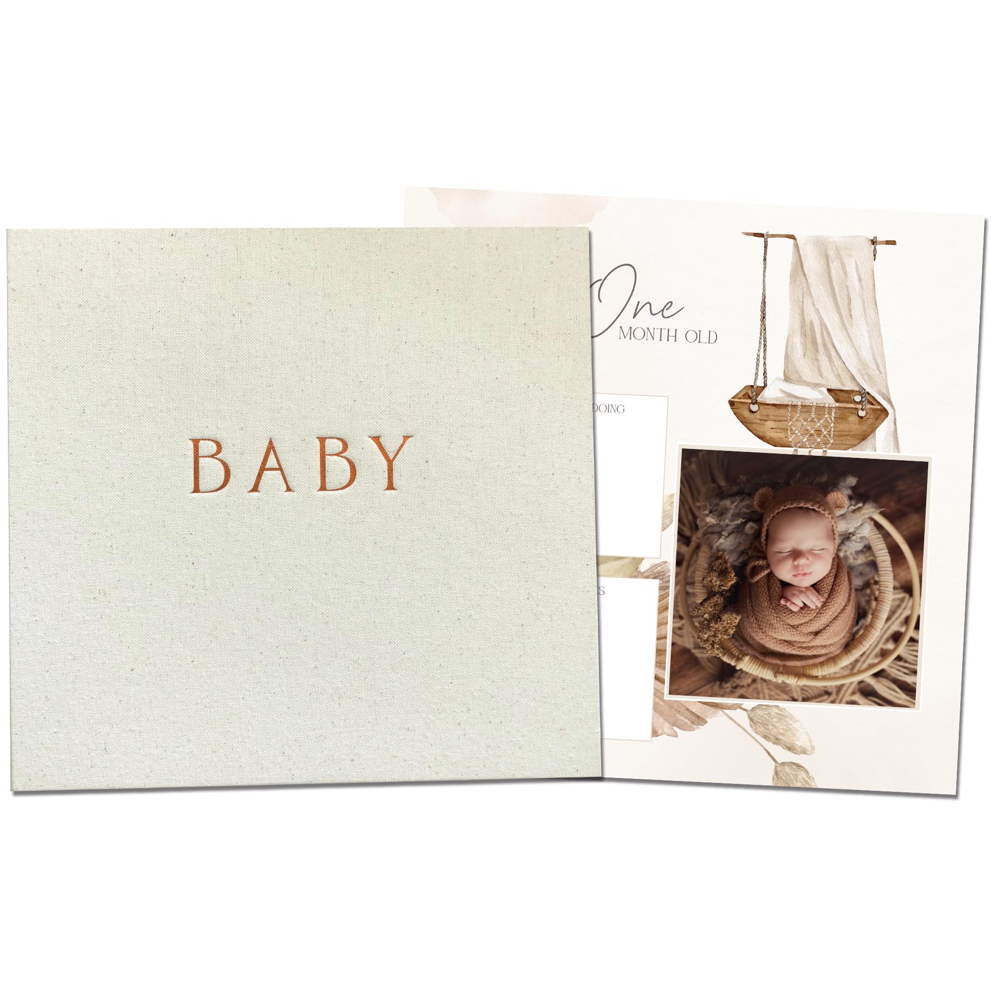 Peachly Haven linen cover showing premium texture for heirloom memories