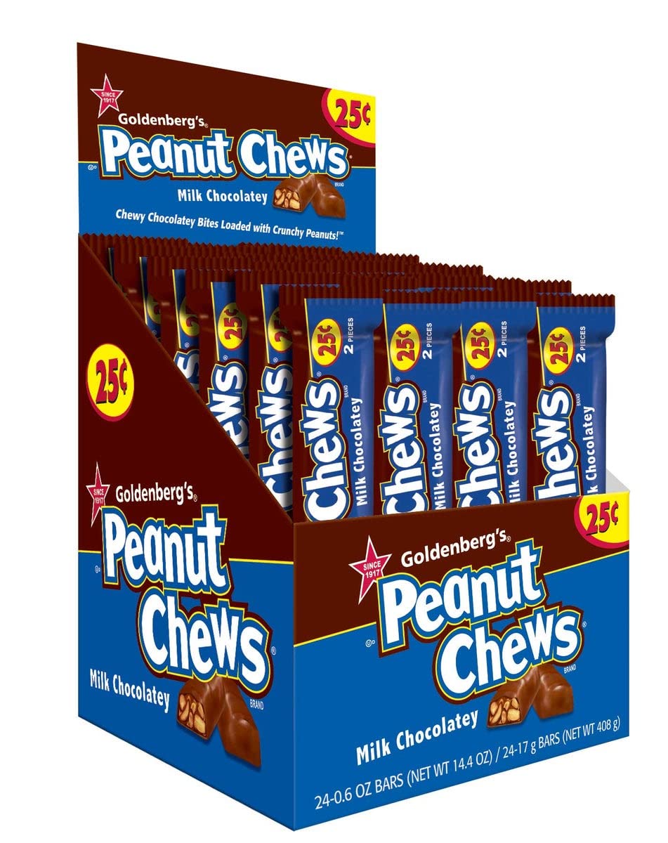 Peanut Chew Milk Chocolatey 25-cent blue packaging — convenient on-the-go snack option