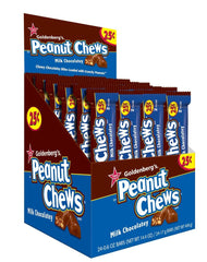 Peanut Chew Milk Chocolatey 25-cent blue packaging — convenient on-the-go snack option