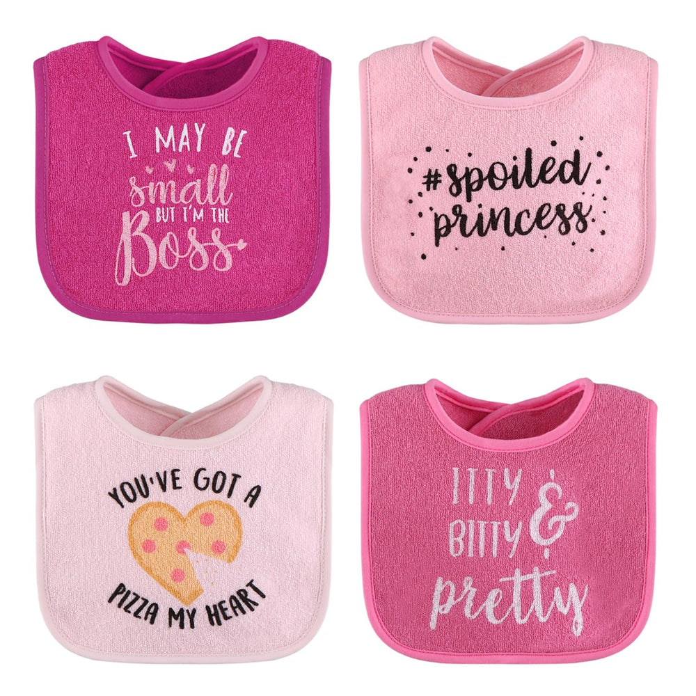 The Peanutshell baby girl machine-washable bibs simplify daily cleanup