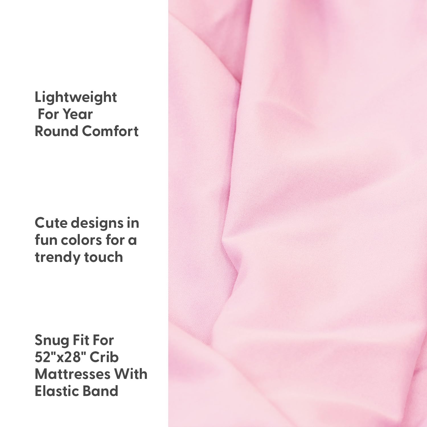 The Peanutshell butterfly sheets 52x28 snug-fit image shows secure fit on standard crib mattresses.