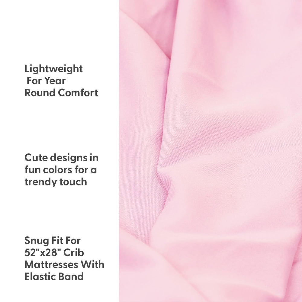 The Peanutshell butterfly sheets 52x28 snug-fit image shows secure fit on standard crib mattresses.