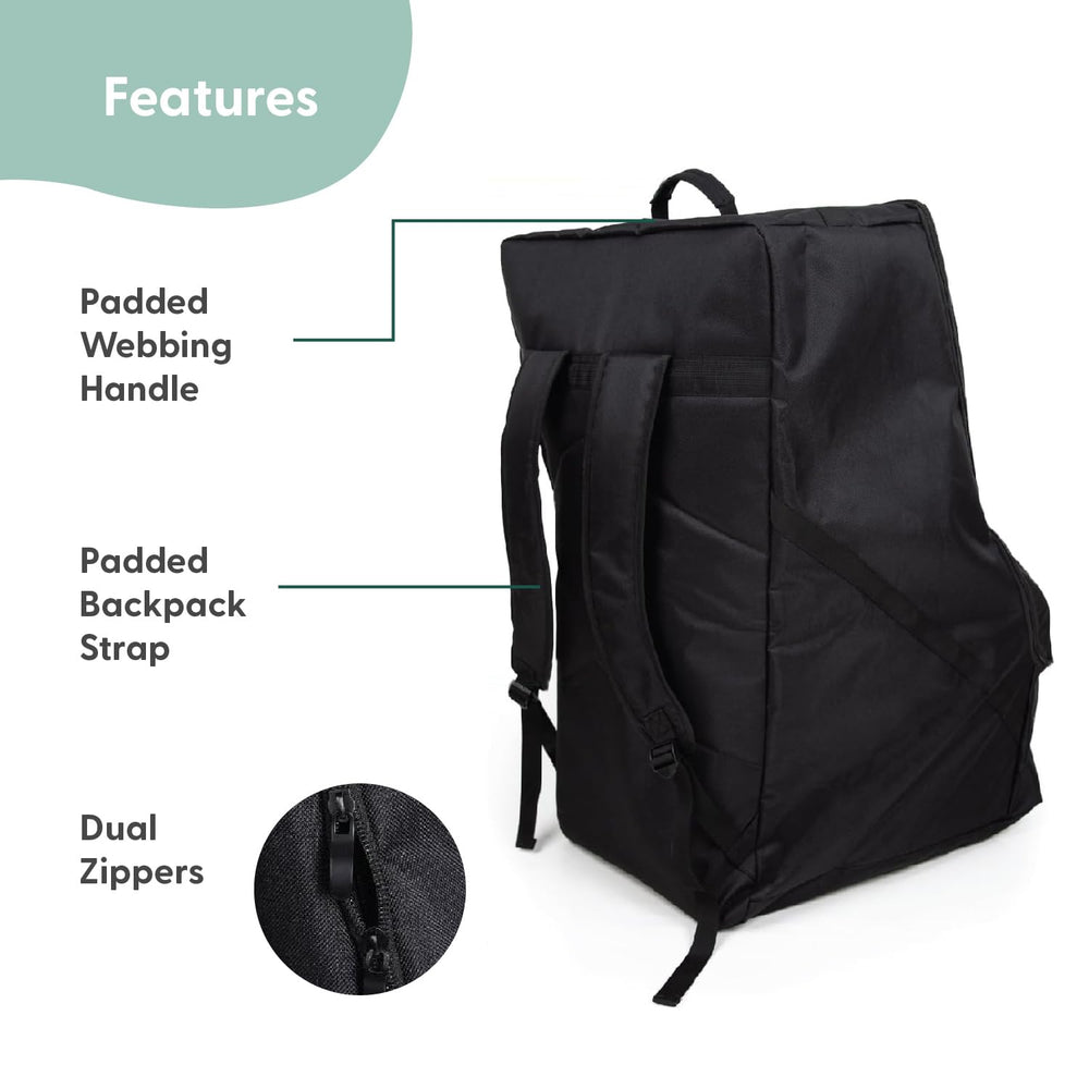 The Peanutshell carseat travel bag uses durable material to guard against wear.