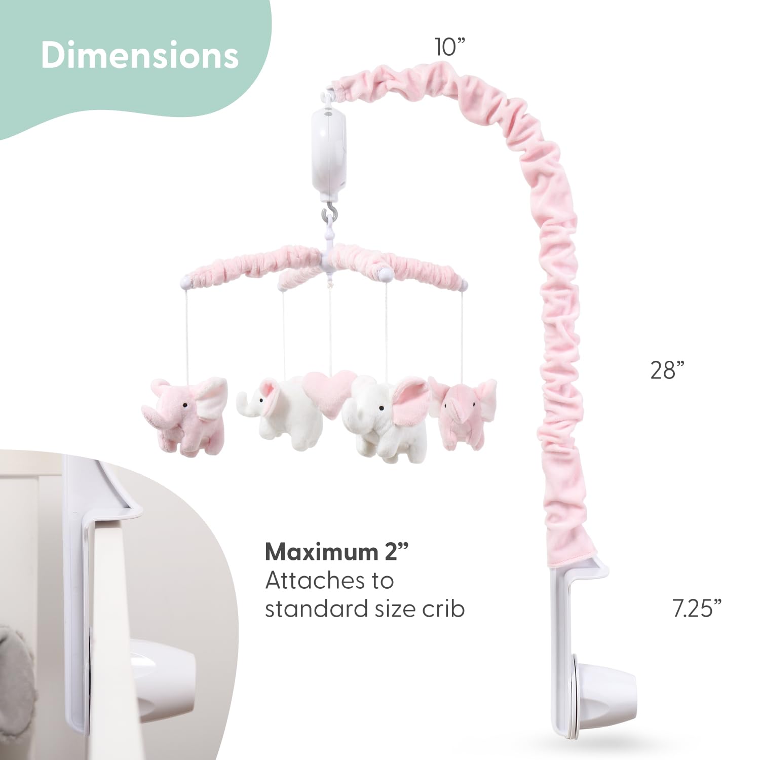 The Peanutshell crib mobile 12-lullabies music box offers diverse tunes for soothing routines