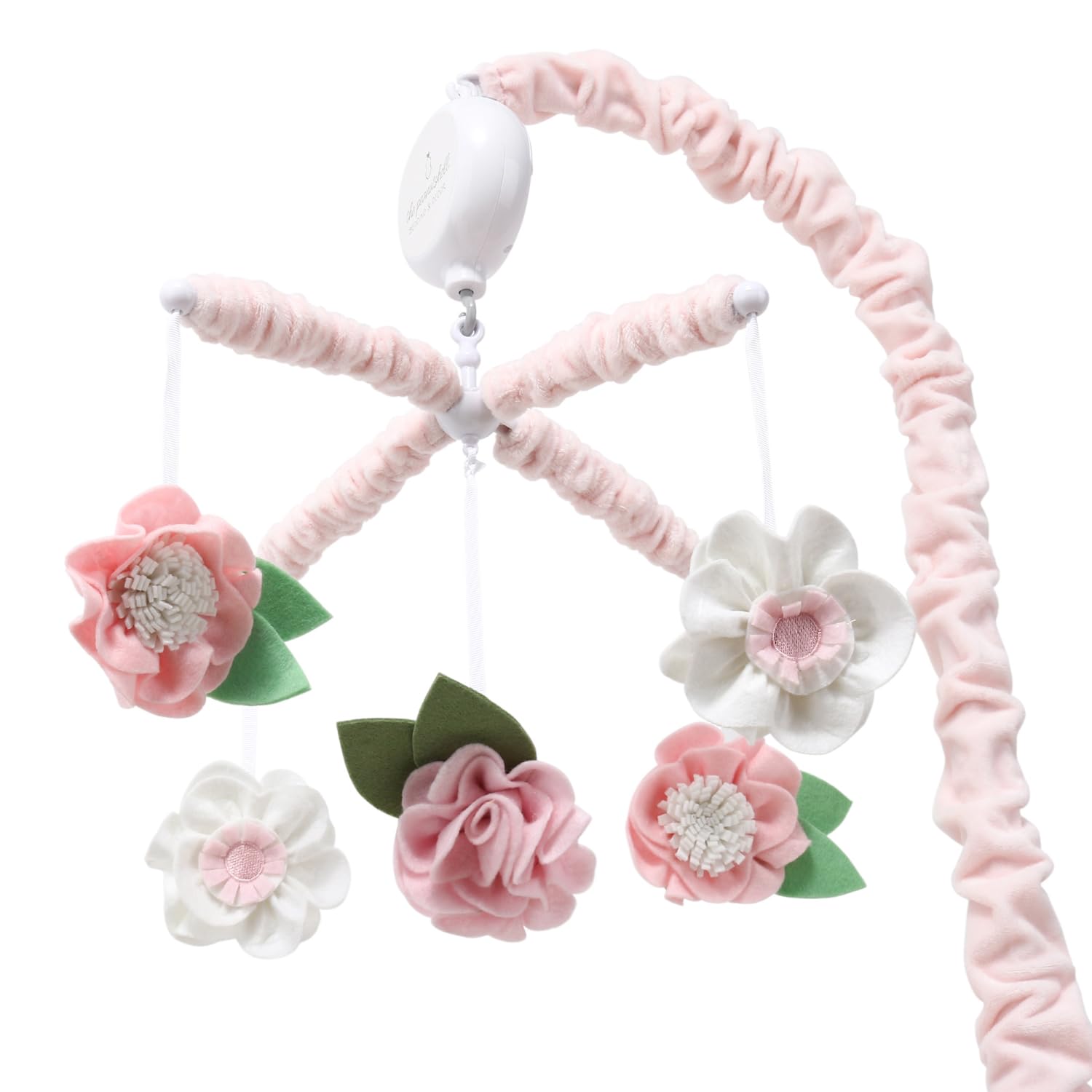 The Peanutshell crib mobile detachable arm enables easy moving and storage.